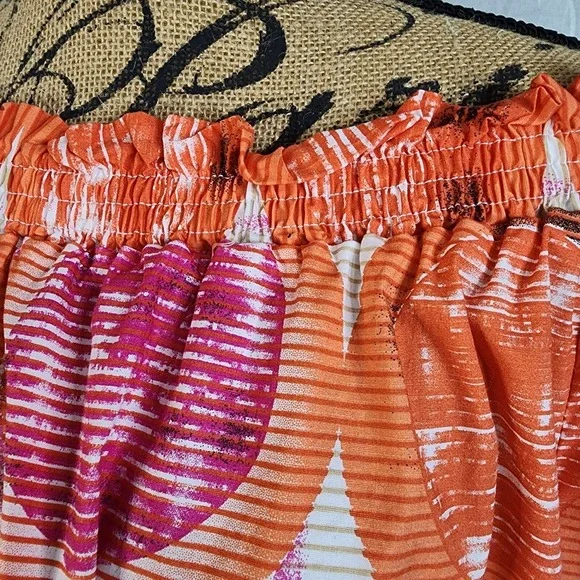 ASHLEY STEWART Size 22/24 Off Shoulder Raglan Sleeve Colorful‎ Cotton Blend Top - Picture 7 of 15